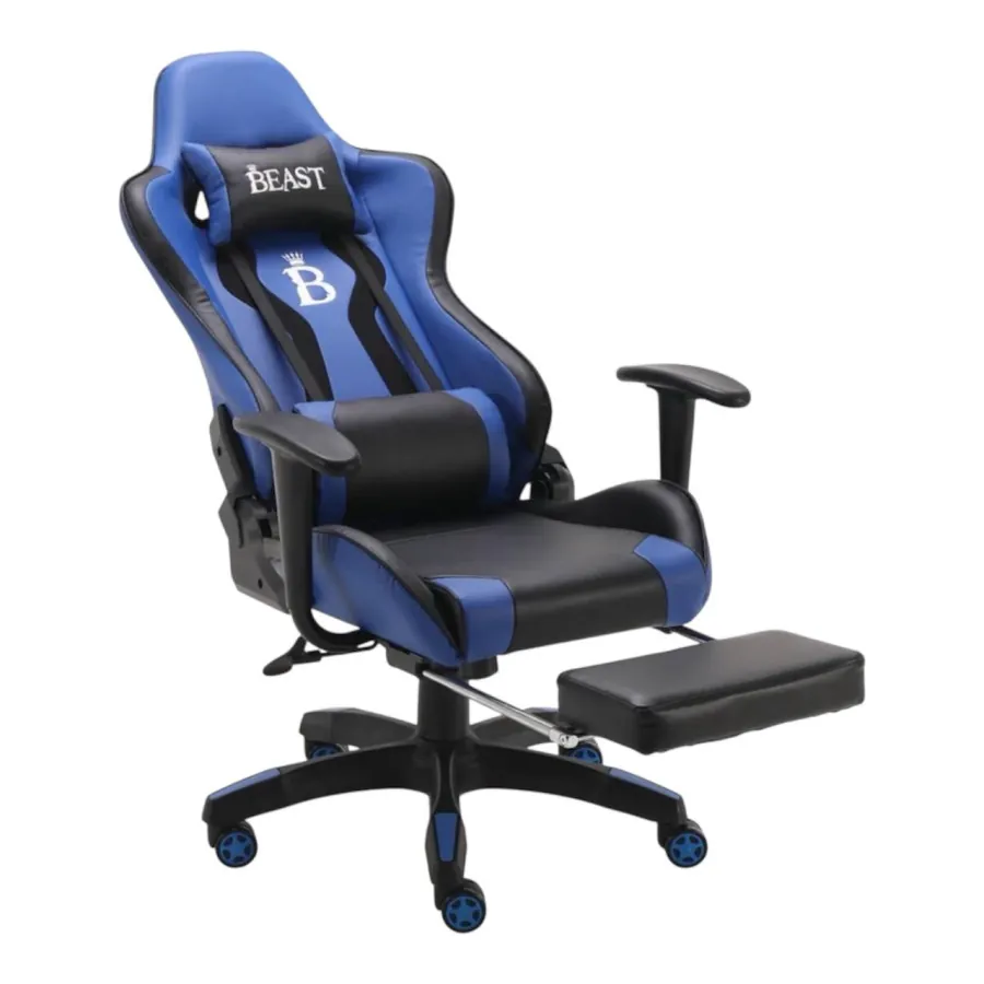 كرسي ألعاب بيست SD-205A-B أزرق وأسود BEAST Gaming Chair SD-205A-B Blue Black — 2