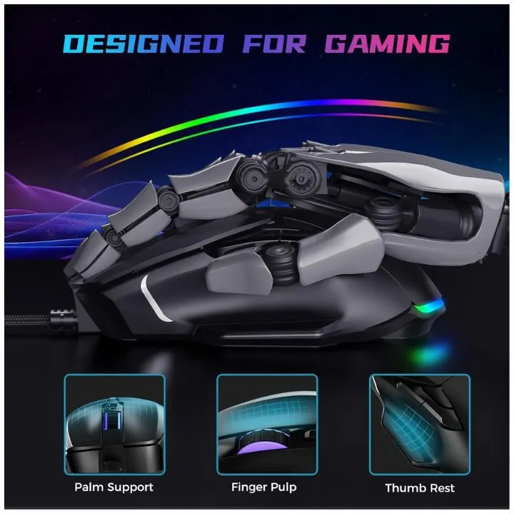 ماوس ألعاب سلكي أولا F815 بإضاءة متعددة الألوان AULA F815 Wired Gaming Mouse Colorful Light Effects (WIRED) — 2