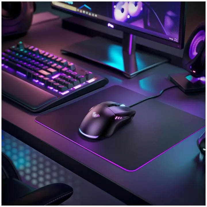 ماوس ألعاب سلكي أولا F815 بإضاءة متعددة الألوان AULA F815 Wired Gaming Mouse Colorful Light Effects (WIRED) — 3