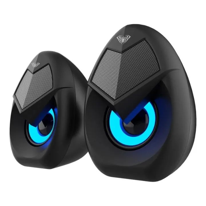 سماعات مكتبية أولا N-69 بإضاءة RGB وصوت ستيريو 2.0 AULA N-69 RGB Desktop Speaker 2.0