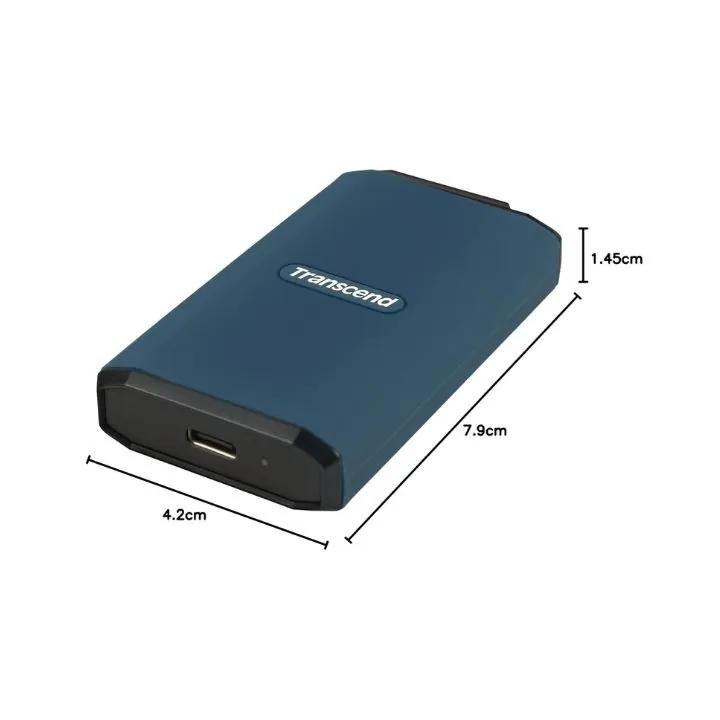 هارد خارجي ترانسيند 1 تيرابايت مقاوم للماء والصدمات بسرعة 2000 ميجابايت بالثانية Transcend ESD410C Portable SSD – 1TB — 2