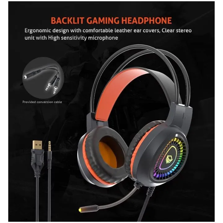 طقم ألعاب 4 في 1 من ميتين Meetion C505 (كيبورد + ماوس + سماعة + ماوس باد) Meetion C505 4 in 1 PC Gaming Kit — 2