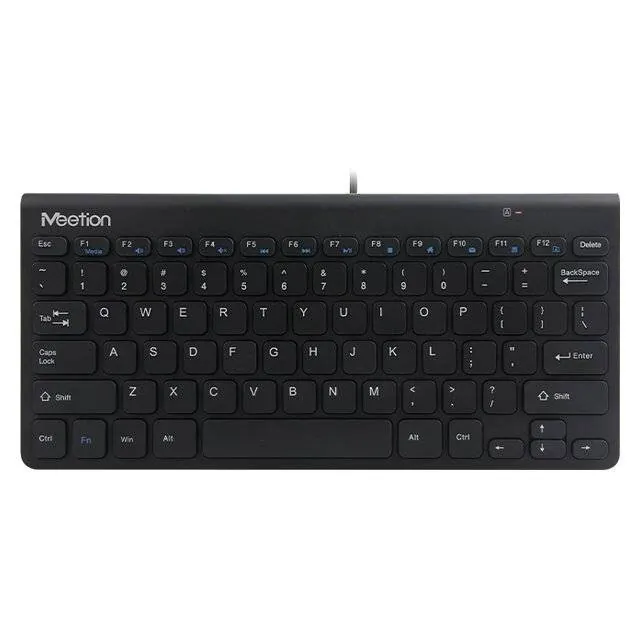 كيبورد ميني سلكي عربي إنجليزي من ميشين Meetion K400 Mini Keyboard [AR–EN] (Black)