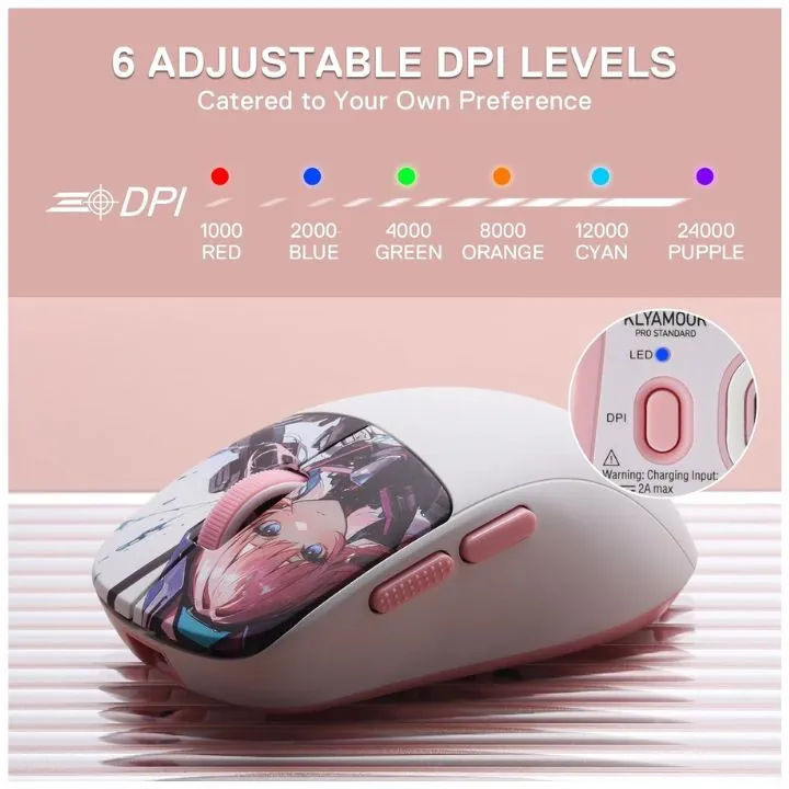 ماوس الألعاب ريدراجون M817-PRO أنمي ثلاثي الاتصال خفيف الوزن Redragon M817-PRO Tri-Mode Anime Lightweight Gaming Mouse — 3