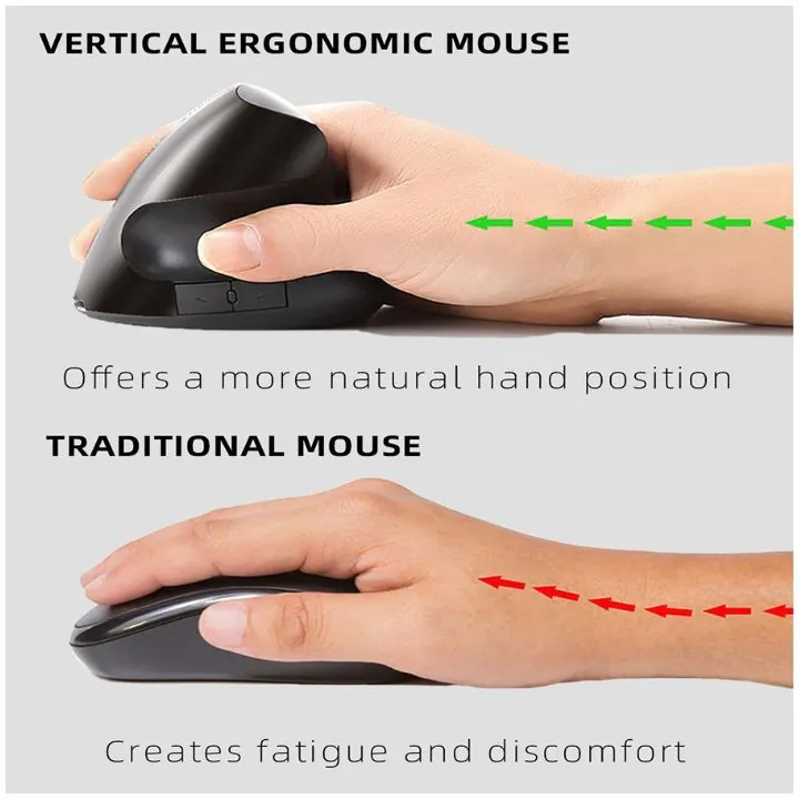 ماوس عمودي لاسلكي مريح – JERTECH JR321 JERTECH JR321 Vertical Wireless Charging Mouse — 3