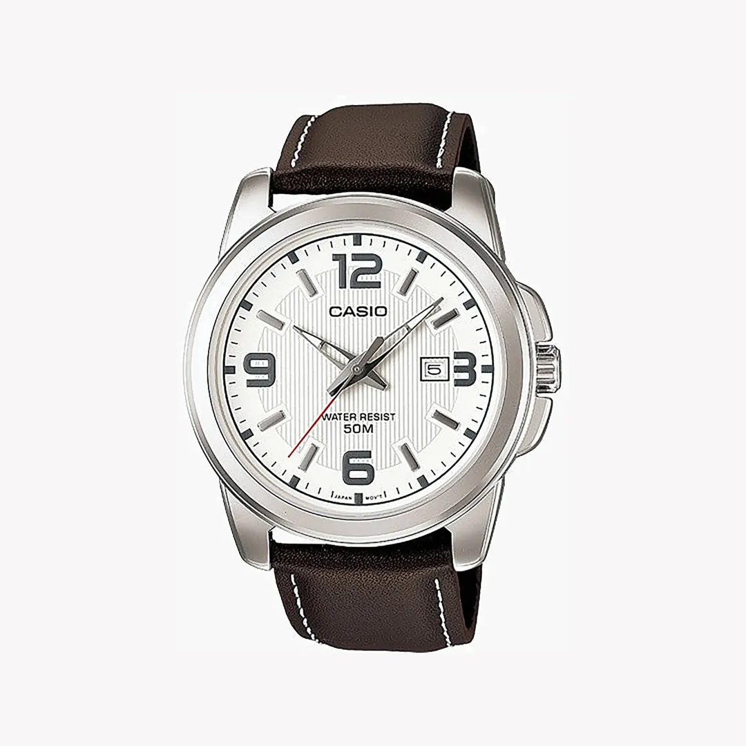 ساعة كاسيو رجالية MTP-1314L-7AVDF بسوار جلدي