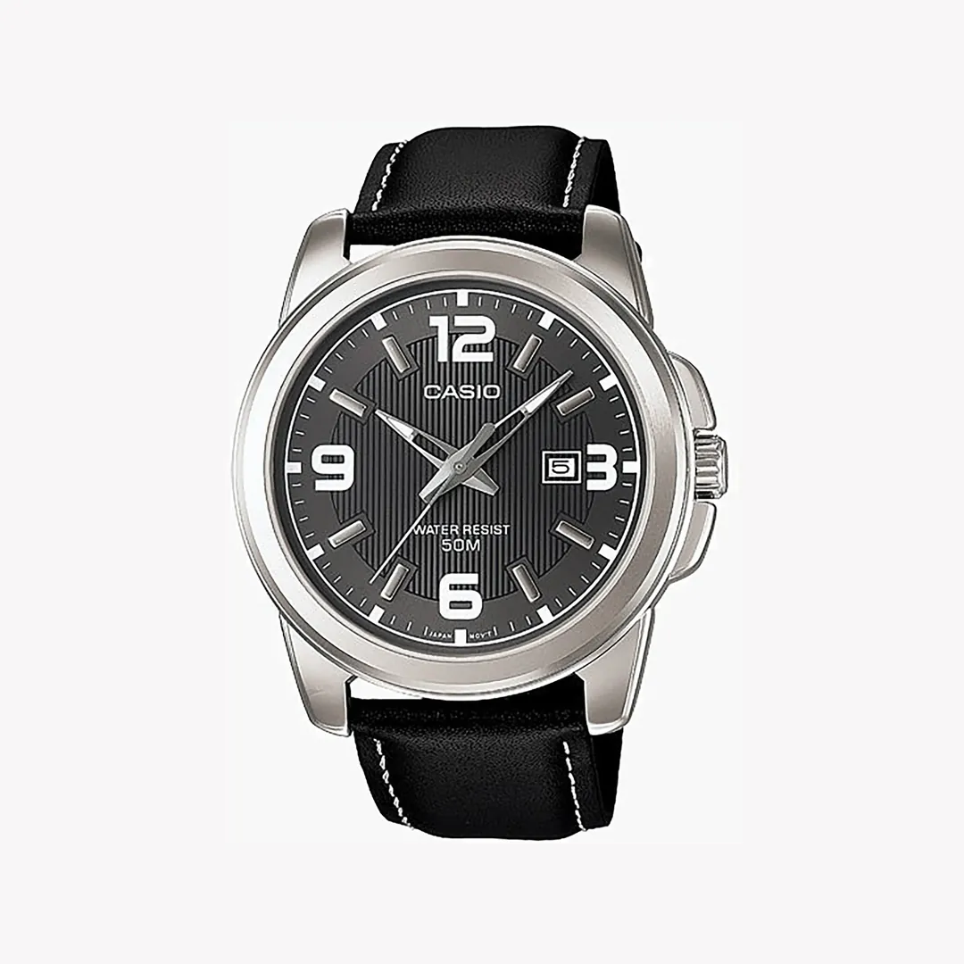 ساعة كاسيو رجالية MTP-1314L-8AVDF بحزام جلدي