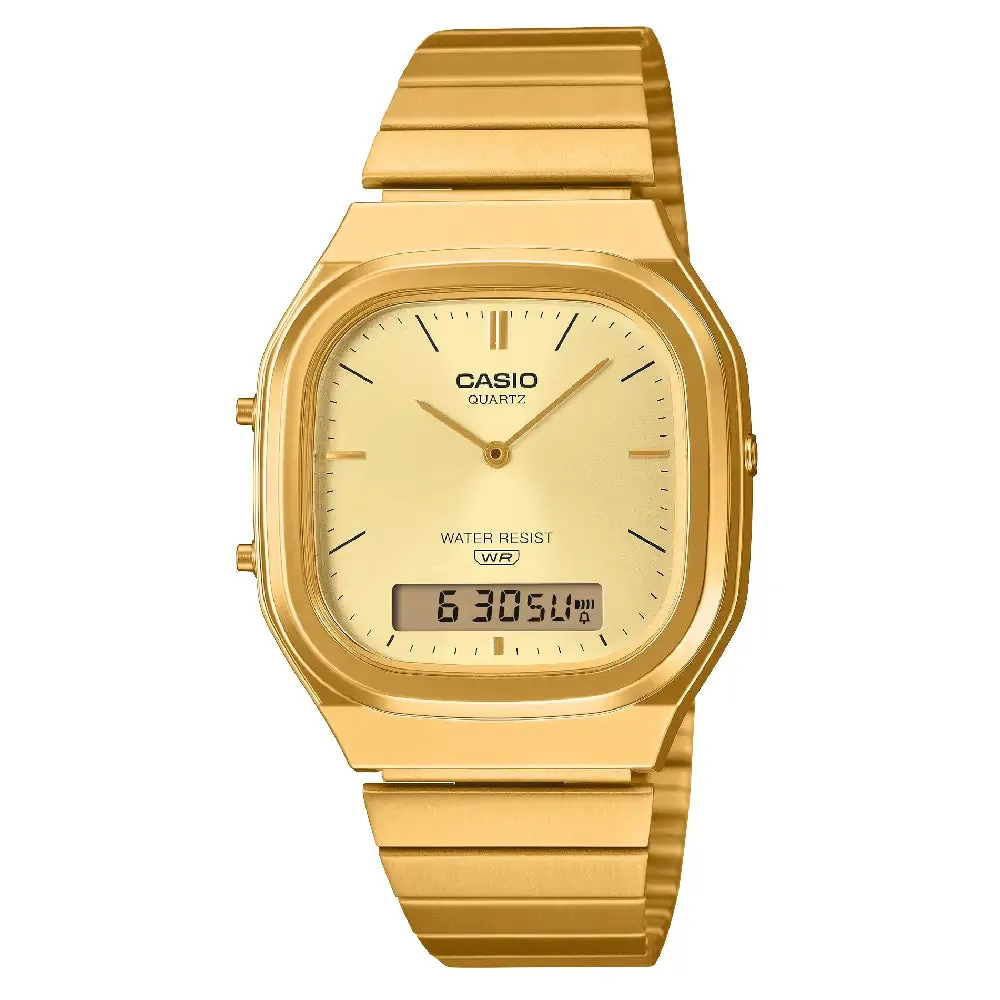 ساعة كاسيو فينتاج AQ-240EG-9ADF ذهبية