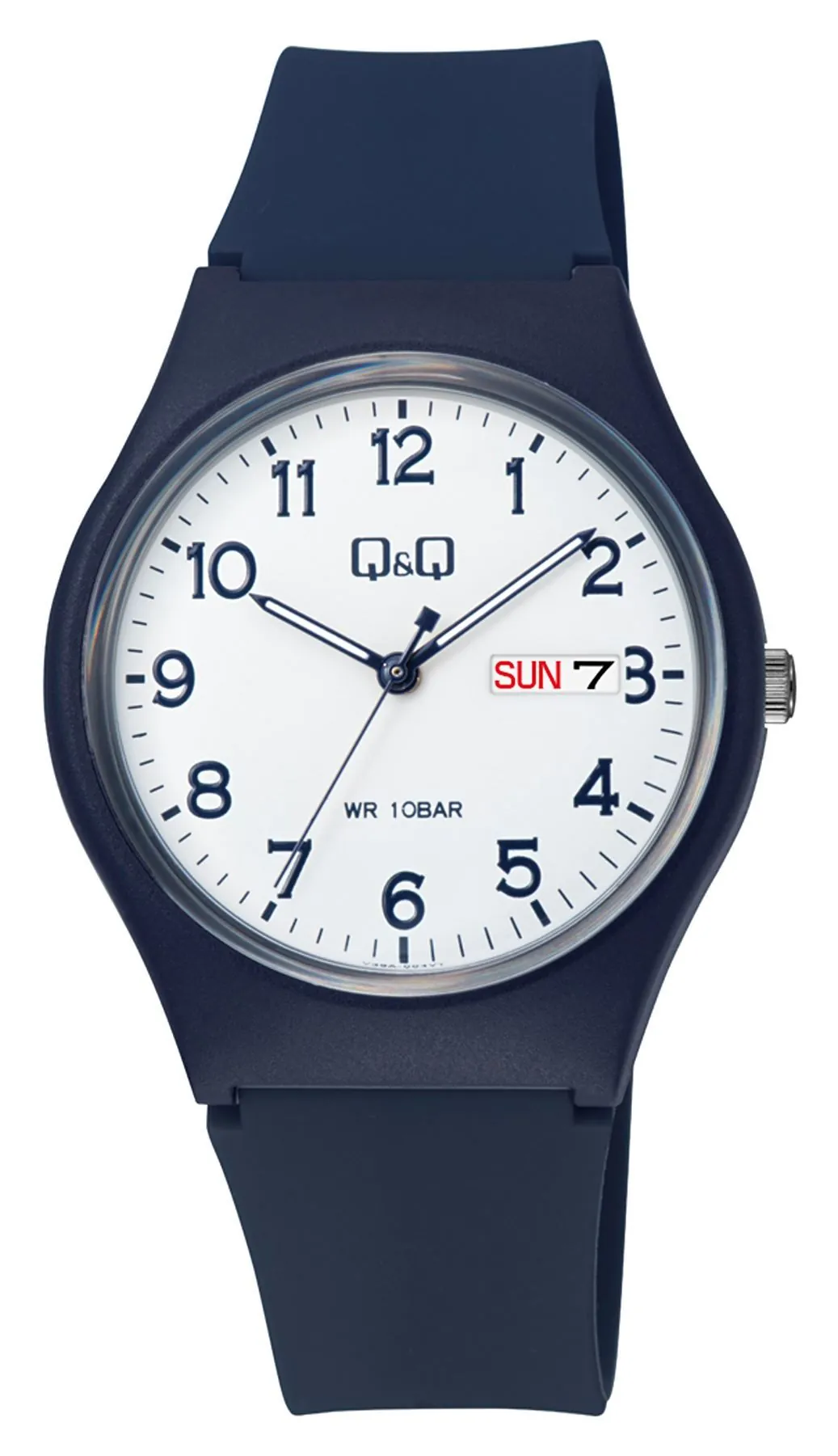 ساعة نسائية كيو آند كيو V39A-004VY أنالوج مقاومة للماء