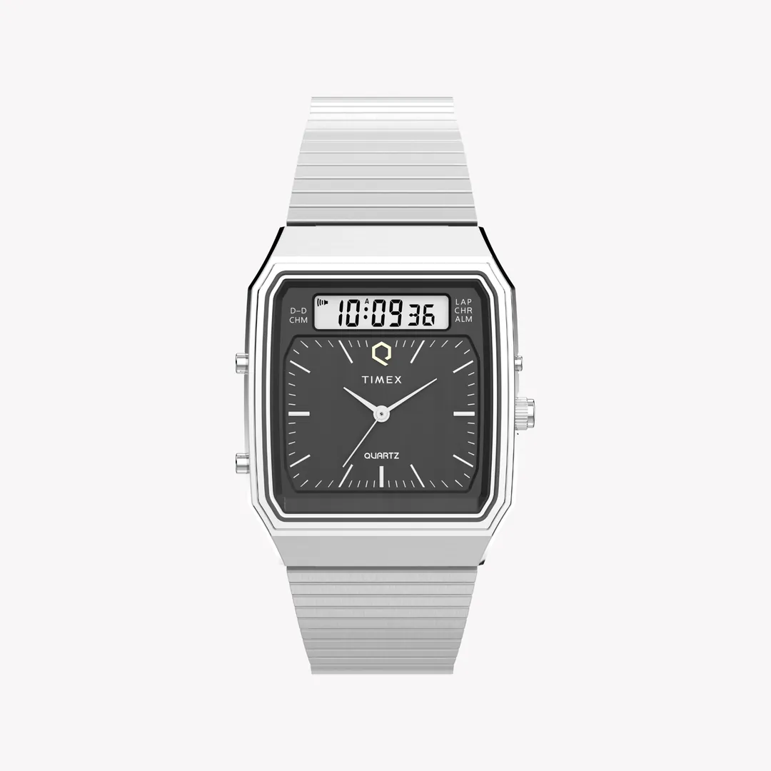 ساعة تايمكس Q 1982 Ana-Digi Reissue ستانلس ستيل 33mm - TW2Y05900