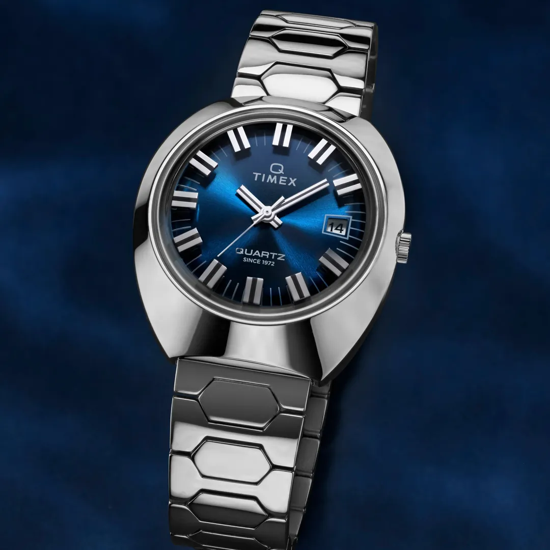 ساعة تايمكس Q Timex 1972 Time Machine Reissue ستانلس ستيل مقاس 39 مم - TW2Y33100