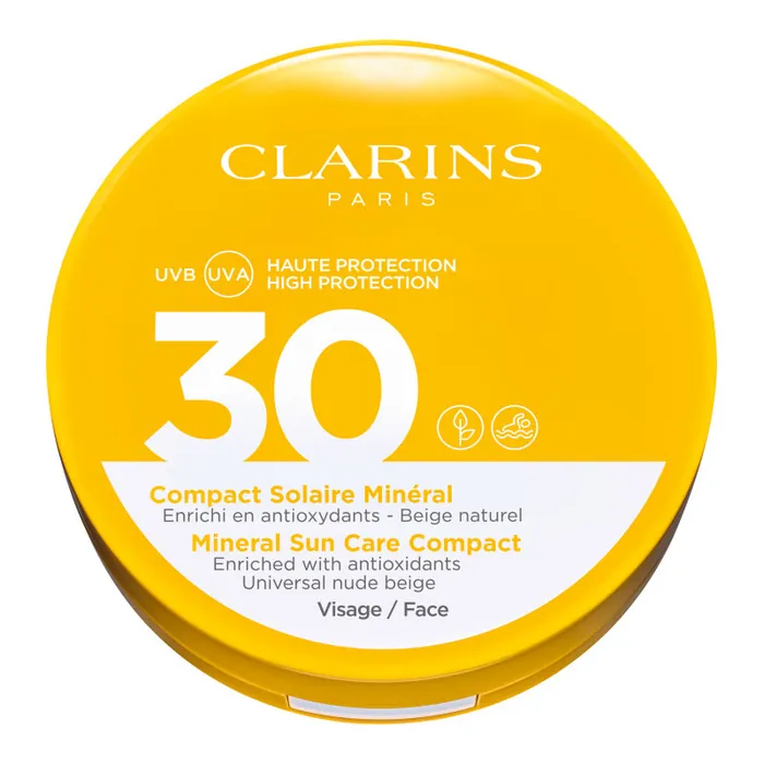 كلارنس واقي شمس معدني للوجه بودرة مضغوطة SPF30