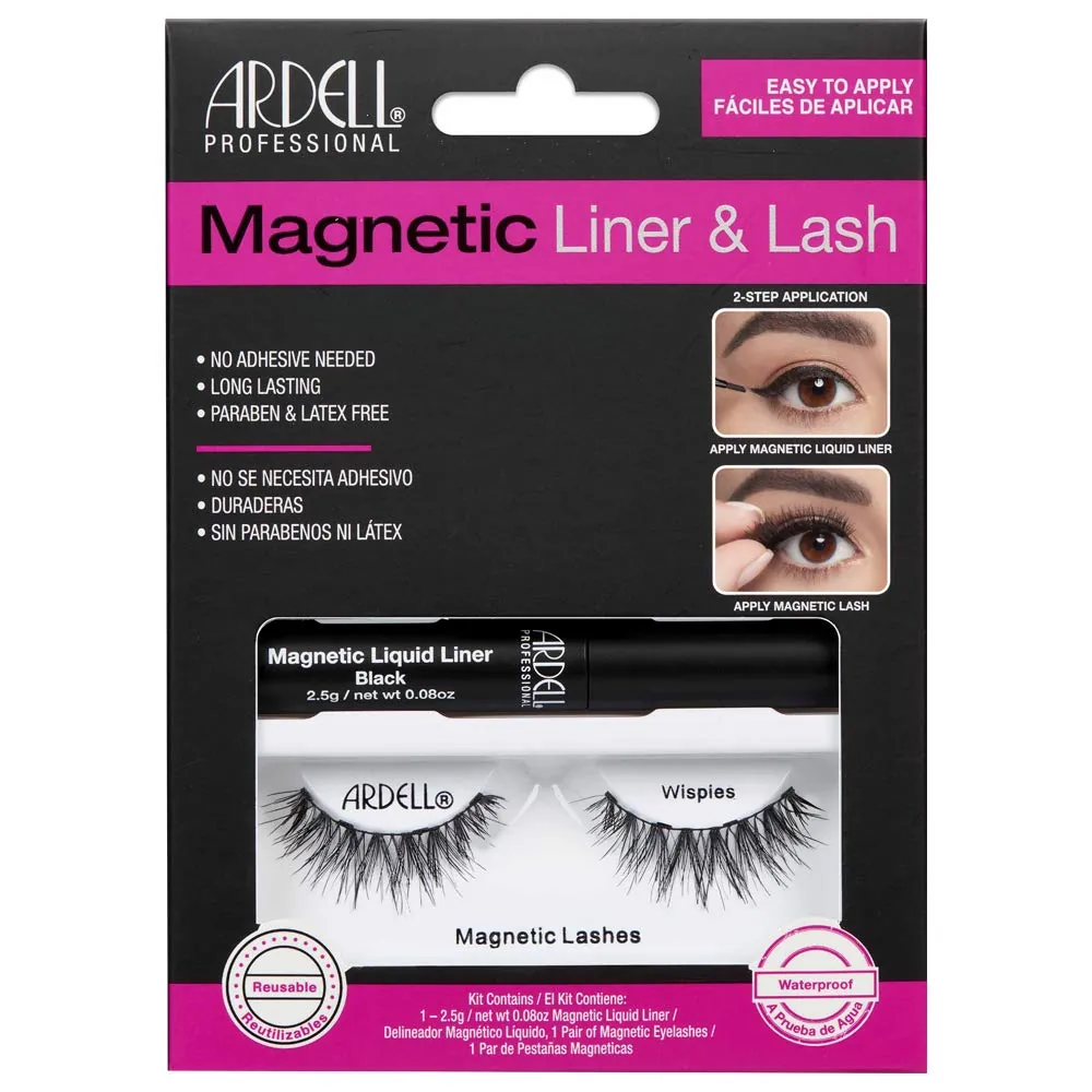 أرديل مجموعة رموش مغناطيسية وآيلاينر - وسبيز (Ardell Magnetic Lash & Liner Wispies)