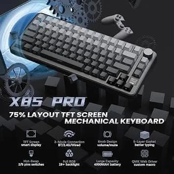 ATTACK SHARK KEYBOARD X85 PRO BLACK — 3