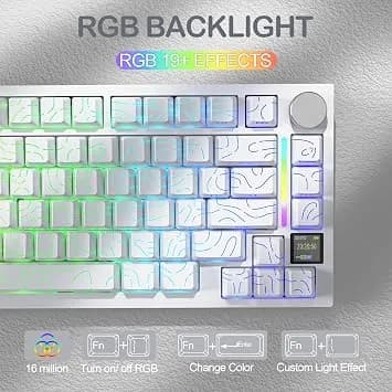 ATTACK SHARK KEYBOARD X820ULTRA WHITE — 2