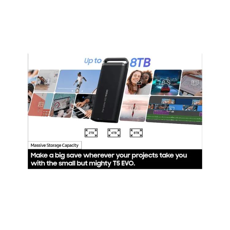 Samsung T5 EVO | 2TB | USB 3.2 | 540MB/s Read | Portable SSD — 6