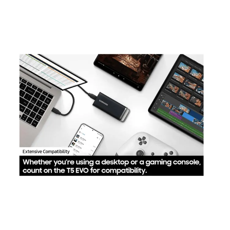 Samsung T5 EVO | 2TB | USB 3.2 | 540MB/s Read | Portable SSD — 3