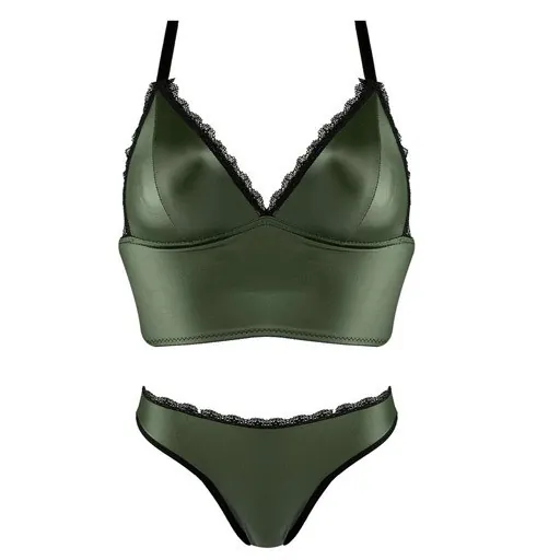 سيت داخلي نسائي جلد Leather Underwear Set For Women
