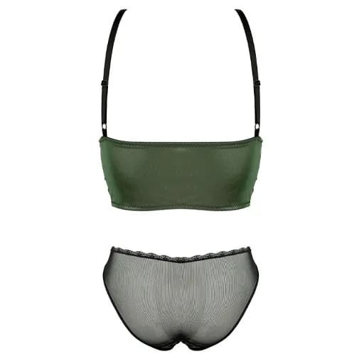 سيت داخلي نسائي جلد Leather Underwear Set For Women — 2