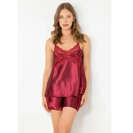 سيت توب وشورت نسائي Strappy Top Shorts Lingerie Set
