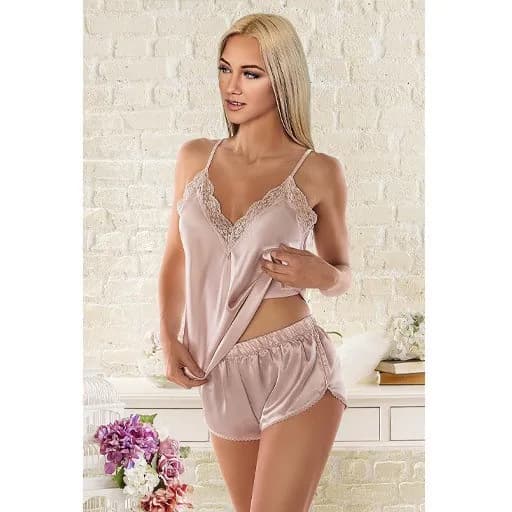 سيت توب وشورت نسائي Strappy Top Shorts Lingerie Set