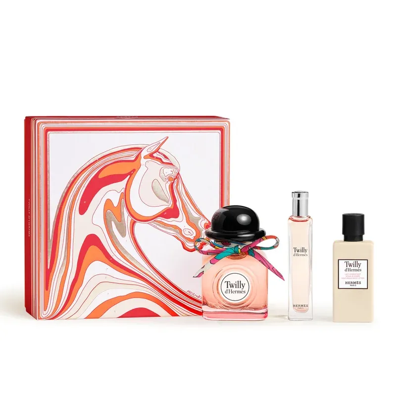 طقم عطر تويلي دي هيرمس او دو بارفان 85 مل + 15 مل + مستحضر جسم 40 مل