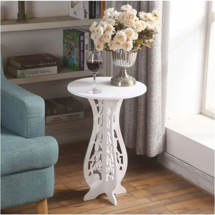 طاولة ديكور بيضاء بتصميم زخرفي عصري Modern White Decorative Table — 2