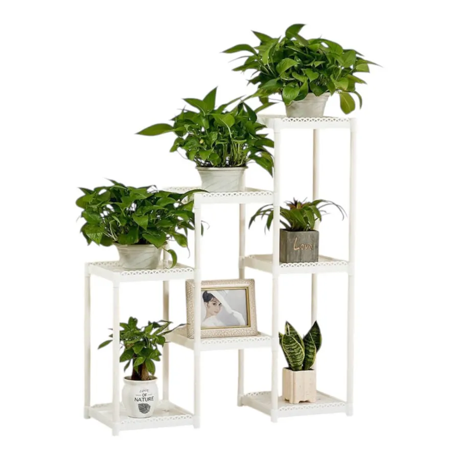 رف نباتات بلاستيكي متعدد الطبقات Plastic Multi-Layer Plant Shelf