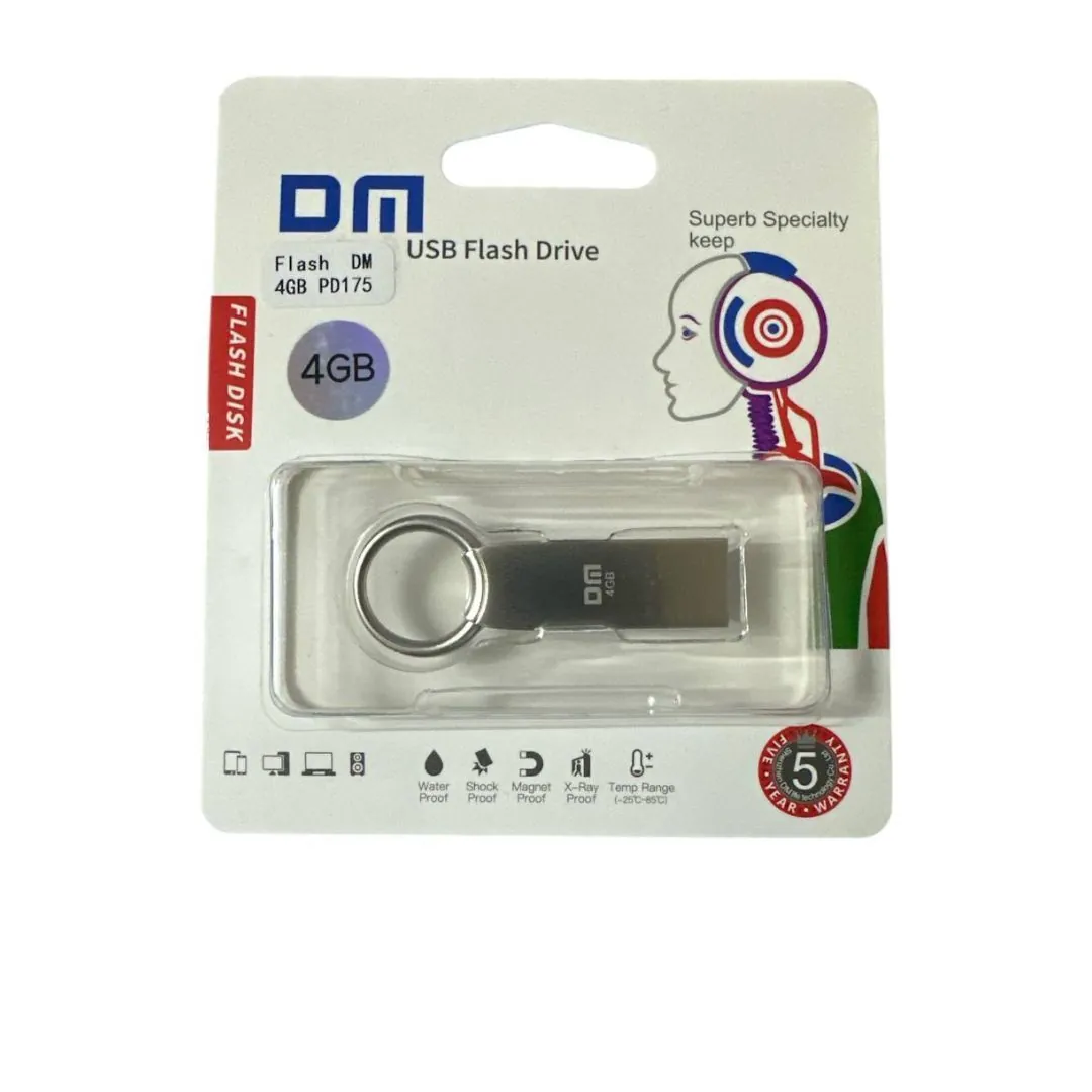 فلاش ميموري USB معدني مع حلقة مفاتيح سعة 4 جيجابايت USB Flash Drive 4GB – PD175