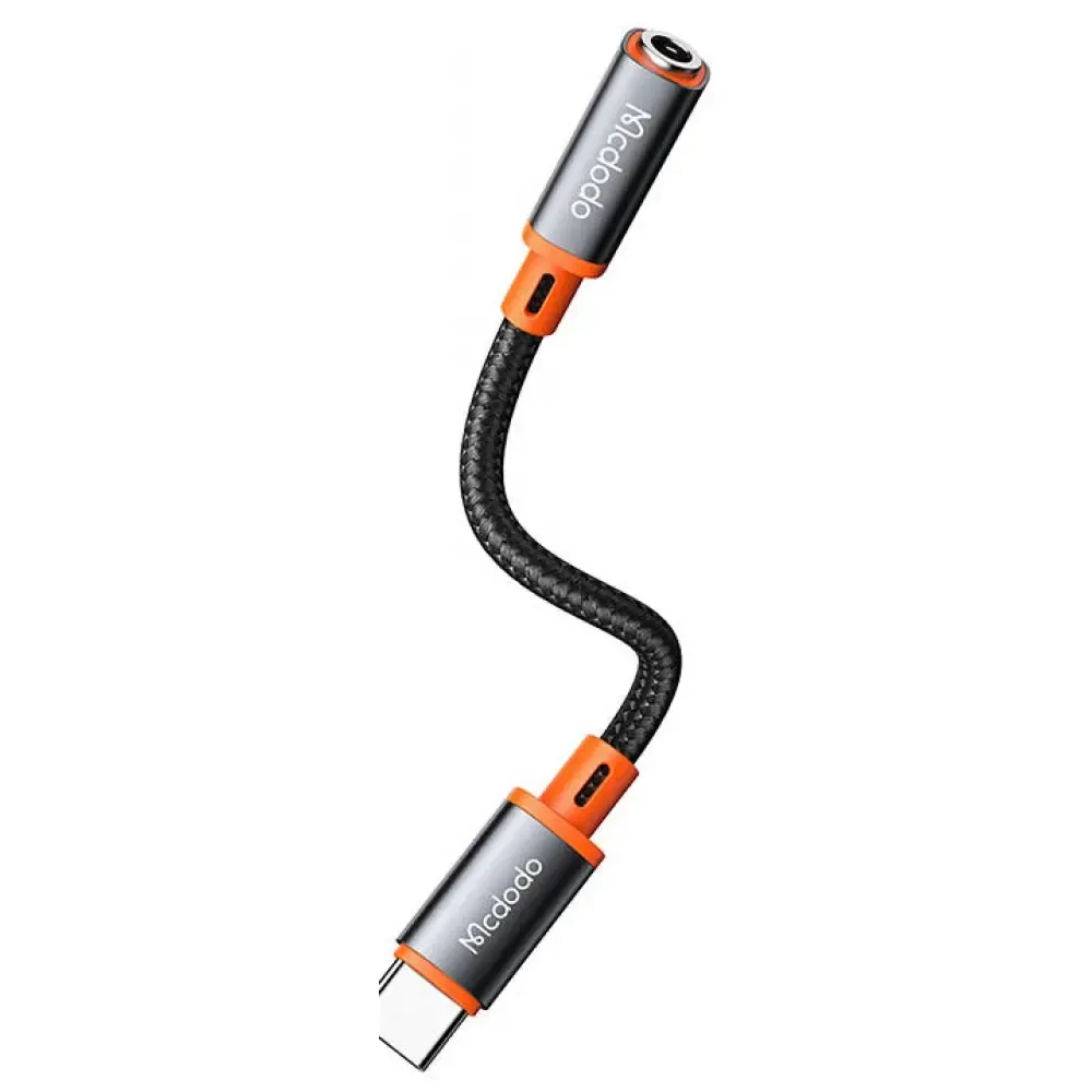 كابل توصيلة Mcdodo من Type-C إلى DC3.5 مم - طول 11 سم - أسود