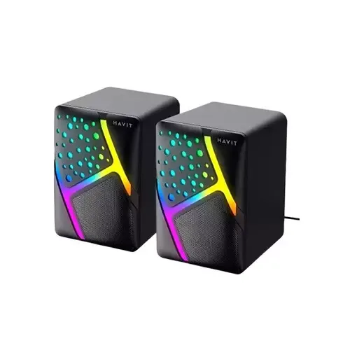 سماعات مكتبية Havit SK763 بإضاءة RGB - أسود