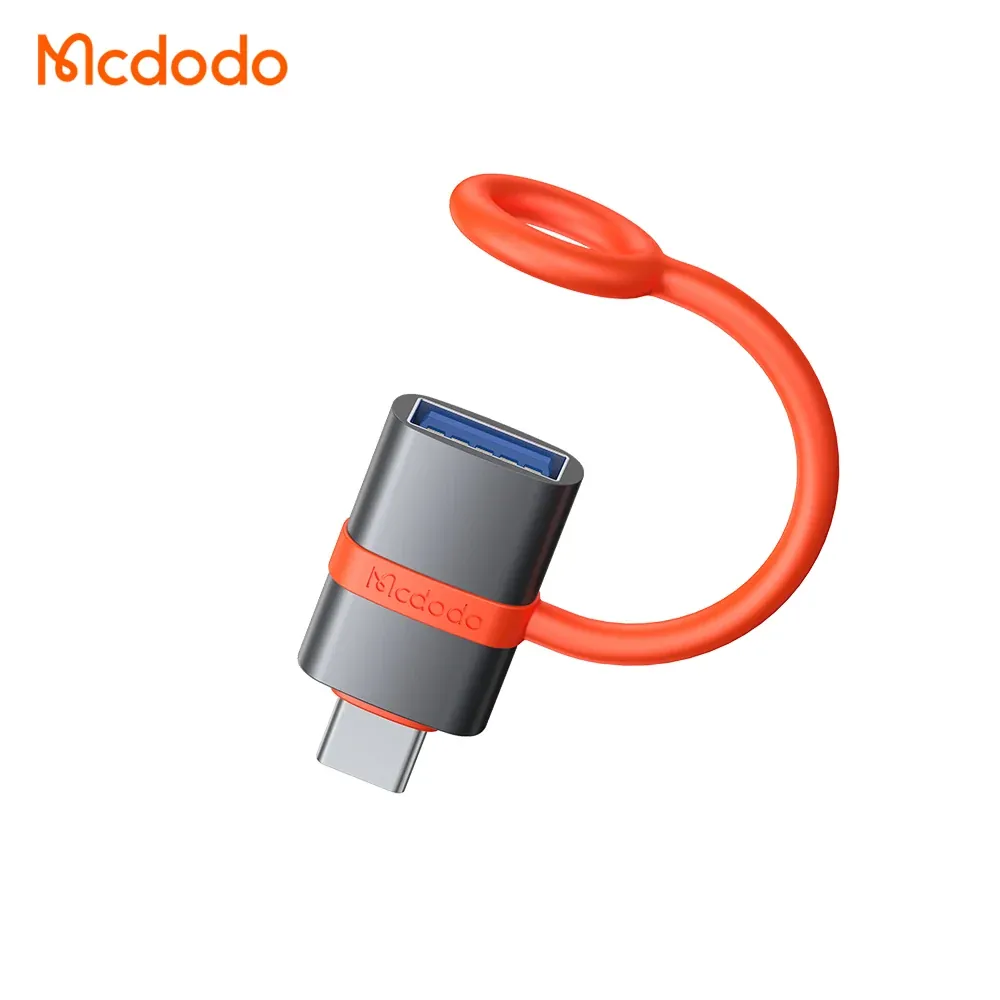 مبدل Mcdodo USB-A إلى USB-C مع خطاف سيليكون