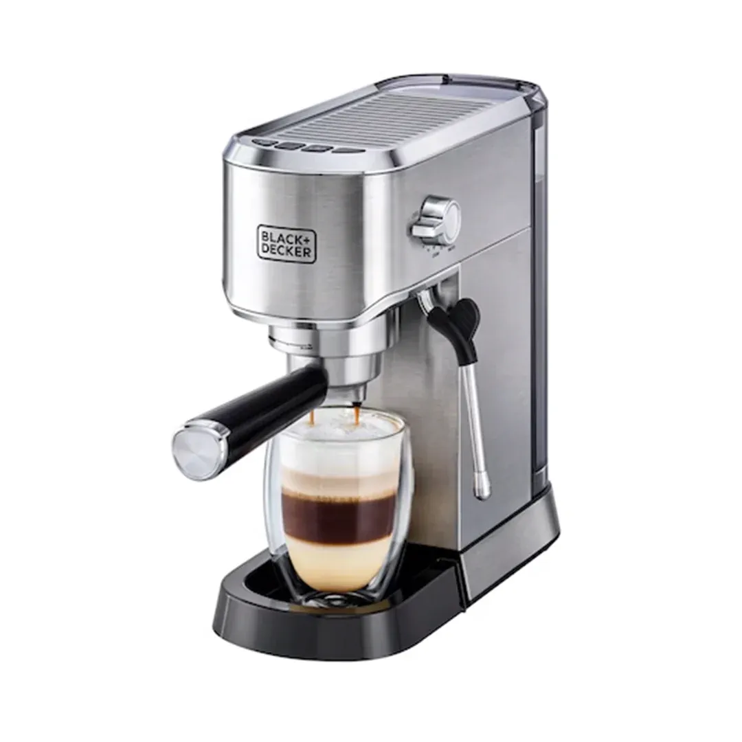 ماكينة قهوة اسبريسو بلاك أند ديكر ECM150-B5 بضغط 15 بار - فضي