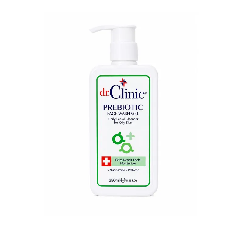 غسول وجه جل بريبايوتك دكتور كلينيك للبشرة الدهنية 250 ملDr. Clinic Prebiotic Face Wash Gel for Oily Skin 250ml