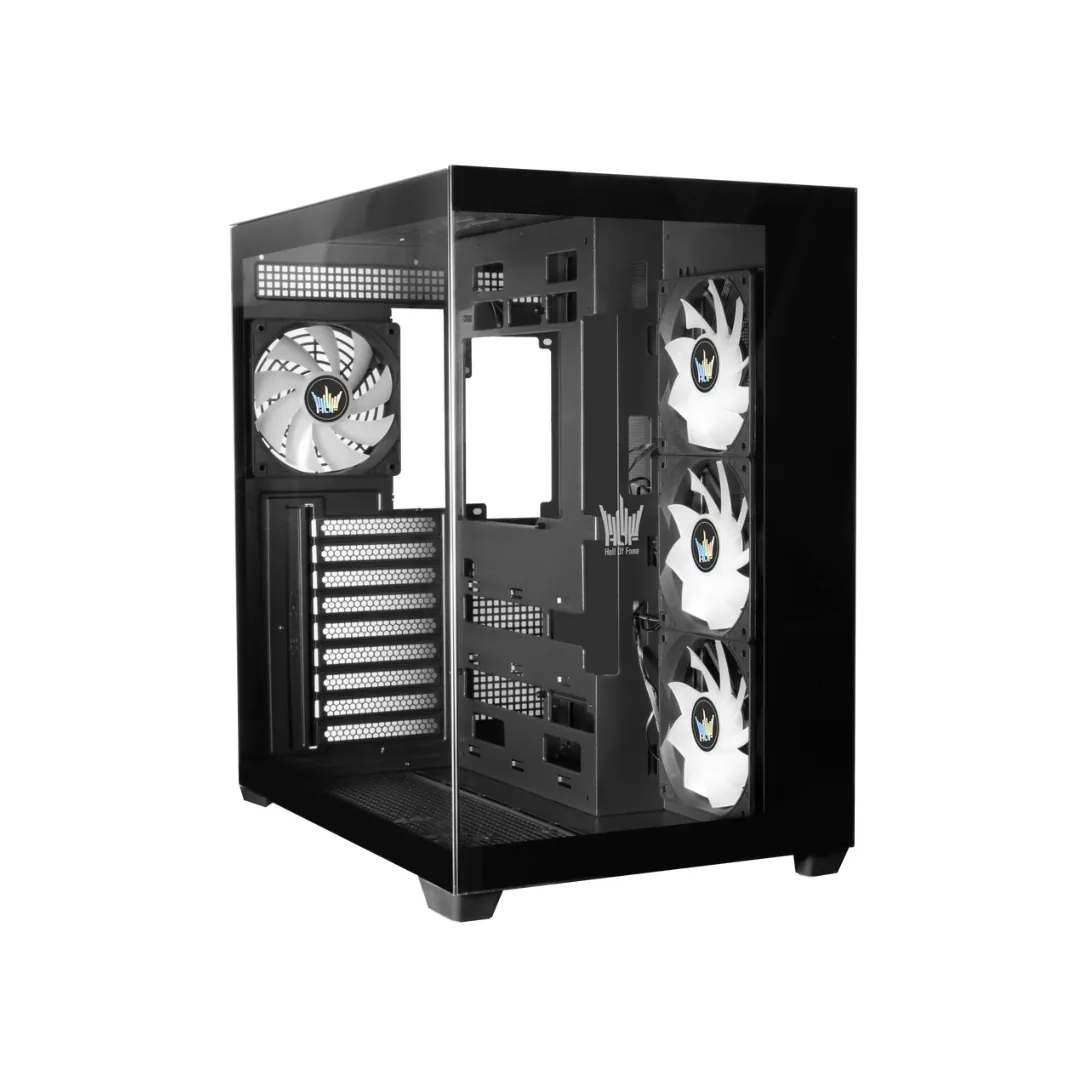GALAX Hall of Fame HOF ALLSYNQ Mid-Tower ATX Gaming Case – 4 ARGB Fans – Black