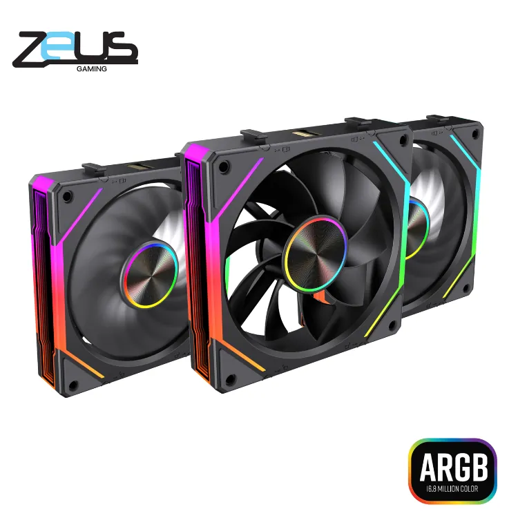 Zeus ZF-120 ARGB Chain Fan – Black Edition — 2