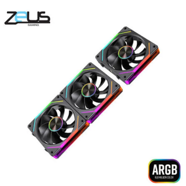 Zeus ZF-120 ARGB Chain Fan – Black Edition