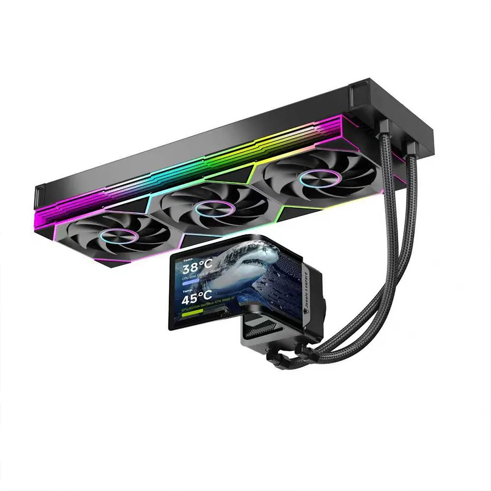 Jungle Leopard Chill Arc 360 ARGB 6.67″ AMOLED AIO Liquid CPU Cooler – Black