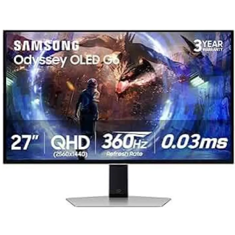 Samsung Odyssey G6 27-Inch QHD 350Hz IPS Gaming Monitor
