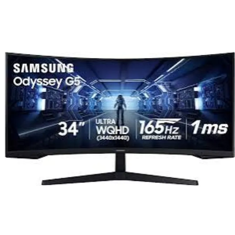 Samsung Odyssey G5 34-Inch Ultra-Wide Curved QHD 165Hz Gaming Monitor