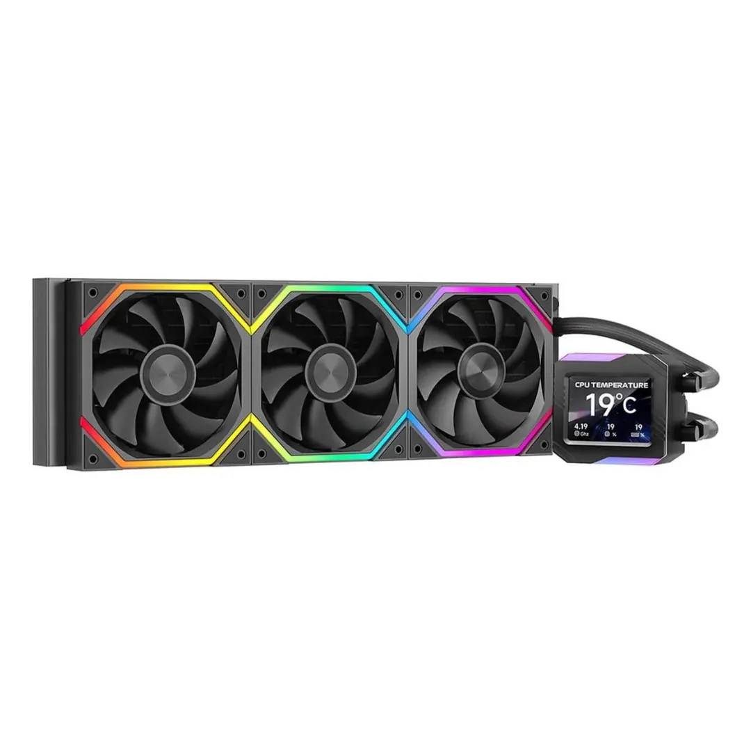 Jungle Leopard Astroshel V2G 360 LCD AIO Liquid CPU Cooler – Black