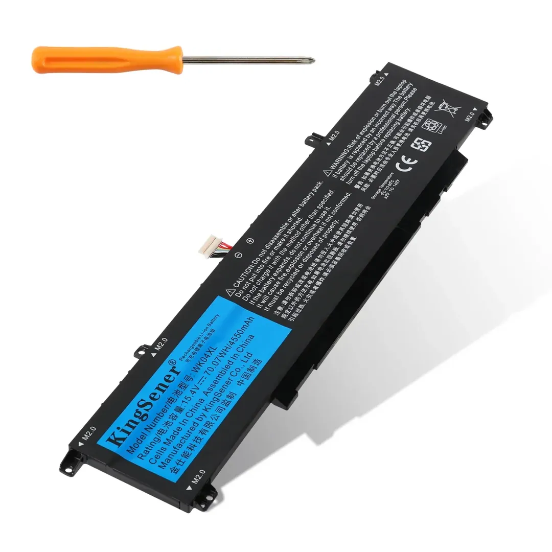 HP WK04XL 15.4V 70.07Wh 4550mAh Laptop Battery for Victus 15 / 16 & OMEN 16 Series