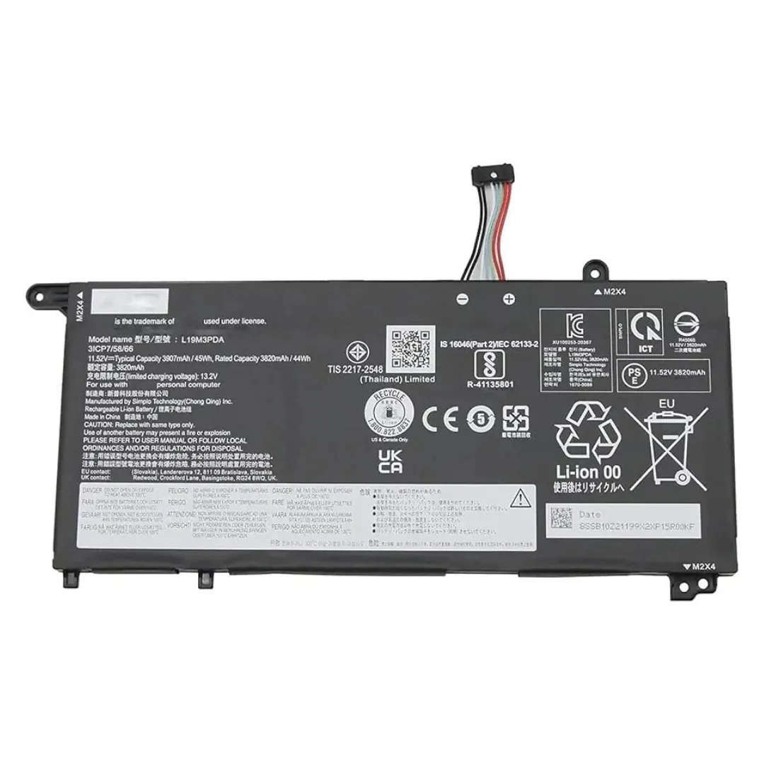 Lenovo L19M3PDA 11.52V 45Wh 3907mAh Laptop Battery for ThinkBook 14 / 15 G2 G3 G4 Series
