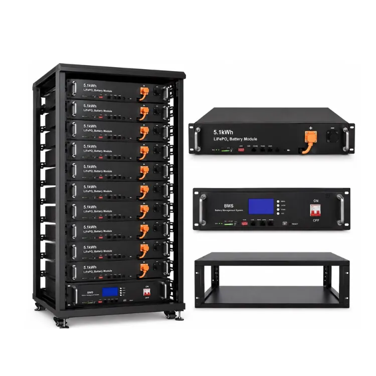 منظومة بطاريات ليثيوم عالية الجهد 62 كيلوواط ساعة | 12 بطارية × 5.1kWh | Rack Mount + BMS
