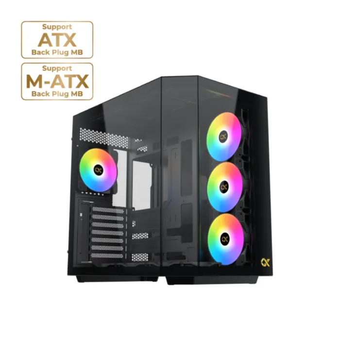 XIGMATEK CUBI II – E-ATX Mid-Tower PC Case – Black