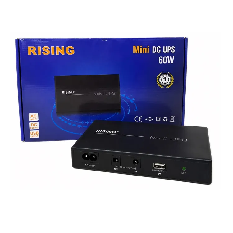 منظومة UPS صغيرة RISING بقدرة 60 واط | Mini DC UPS