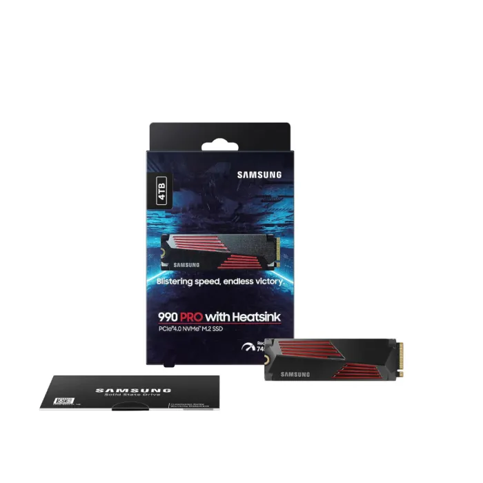 SAMSUNG 990 PRO with Heatsink 4TB – PCIe 4.0 NVMe M.2 SSD