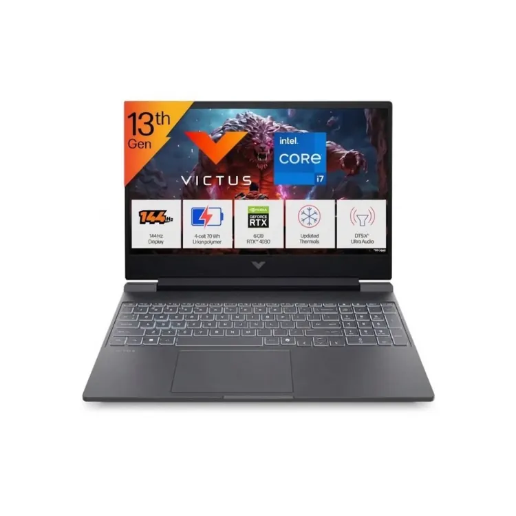 لابتوب HP Victus fa2104 | i7-13620H | 16GB RAM | 512GB SSD | RTX 4050 6GB | 15.6”