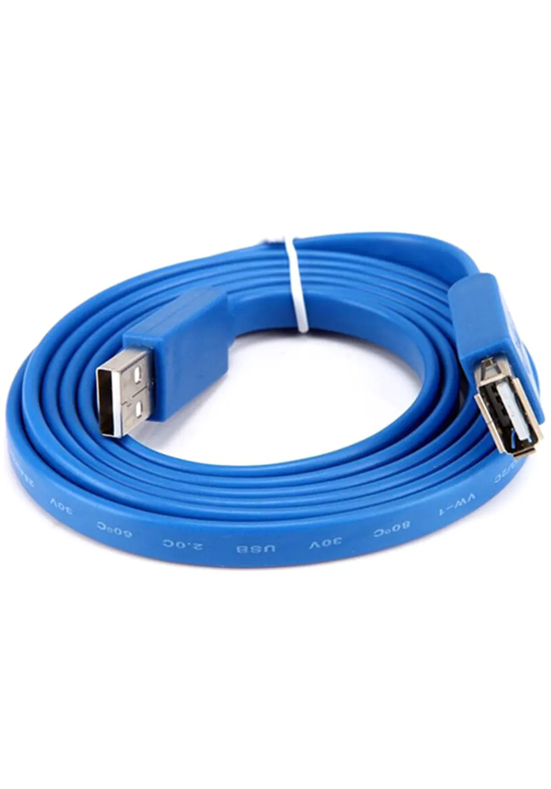 كيبل تمديد هافيت (HAVIT) USB 2.0 فلات بطول 1.5 متر – أزرق