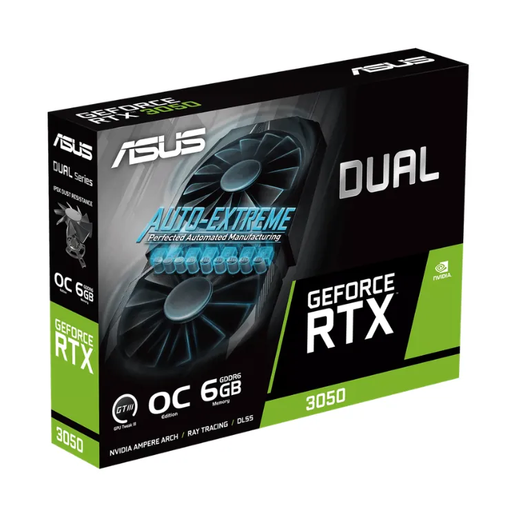 ASUS RTX 3050 Dual OC | 6GB GDDR6 | DLSS 2 | 2560 Cores
